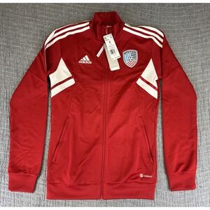 NWT Adidas Mens S Condivo 22 AEROREADY Track Jacket Red United Soccer Coaches